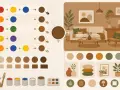 Comment faire du marron en peinture acrylique : mélanges de couleurs pour obtenir différentes nuances de marron, palette de couleurs et décoration intérieure.
